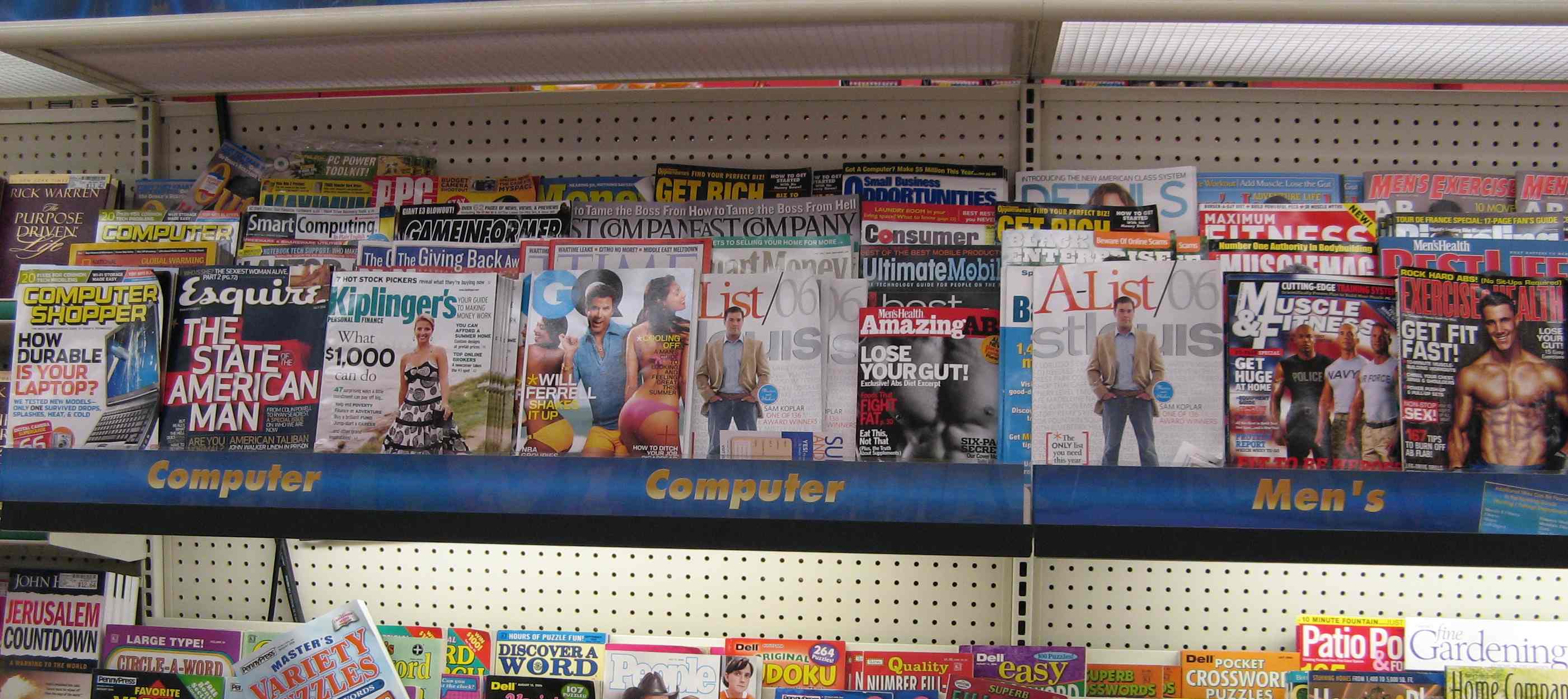 The magazines of WalMart Dangerous Intersection